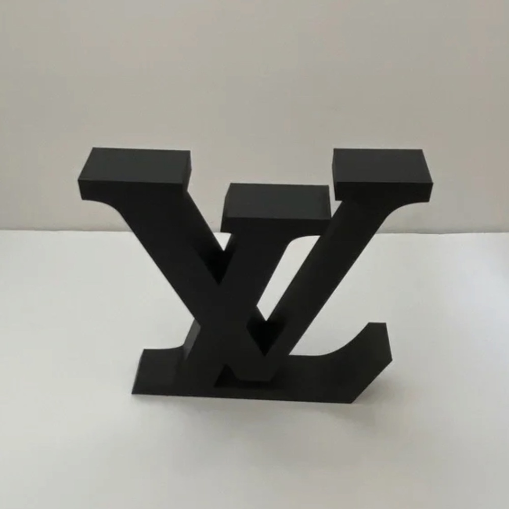 Rare LARGE 8.5" Black LV Art Decor - Picture 3 of 6